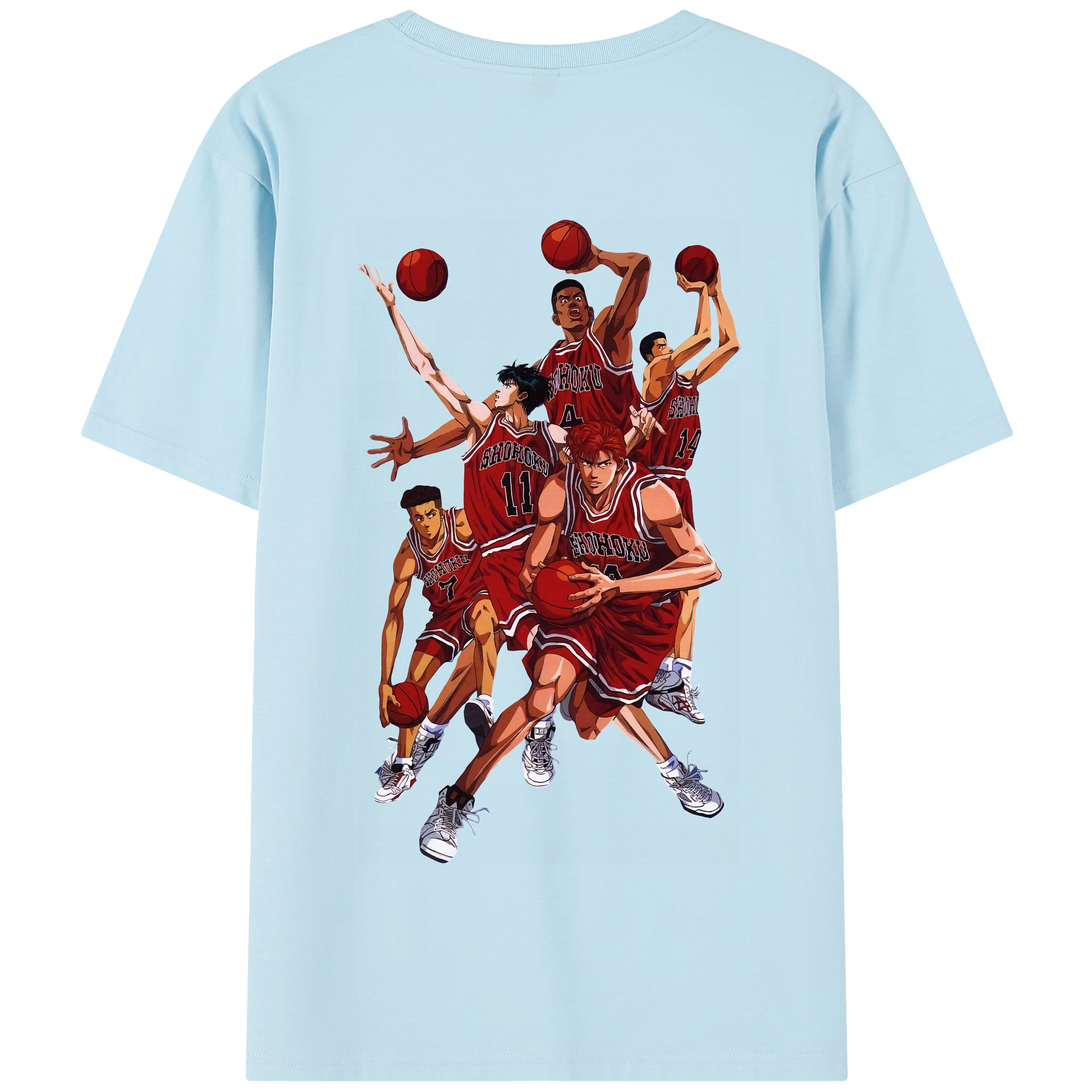 SLAM DUNK／スラムダンク 綿100％半袖Tシャツ（背面プリント）